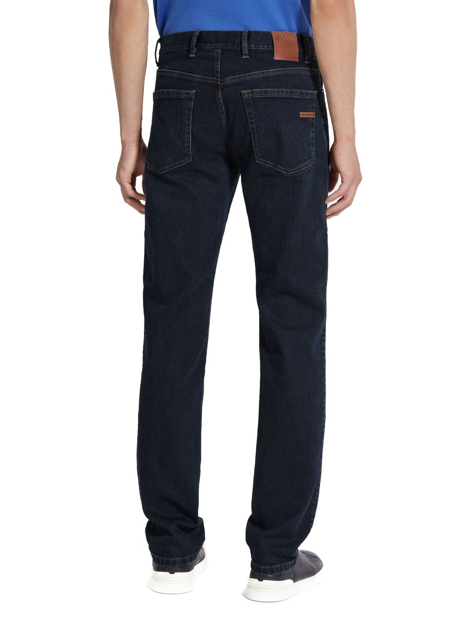Zegna Roccia Dark Wash Comfort Jeans Zwart