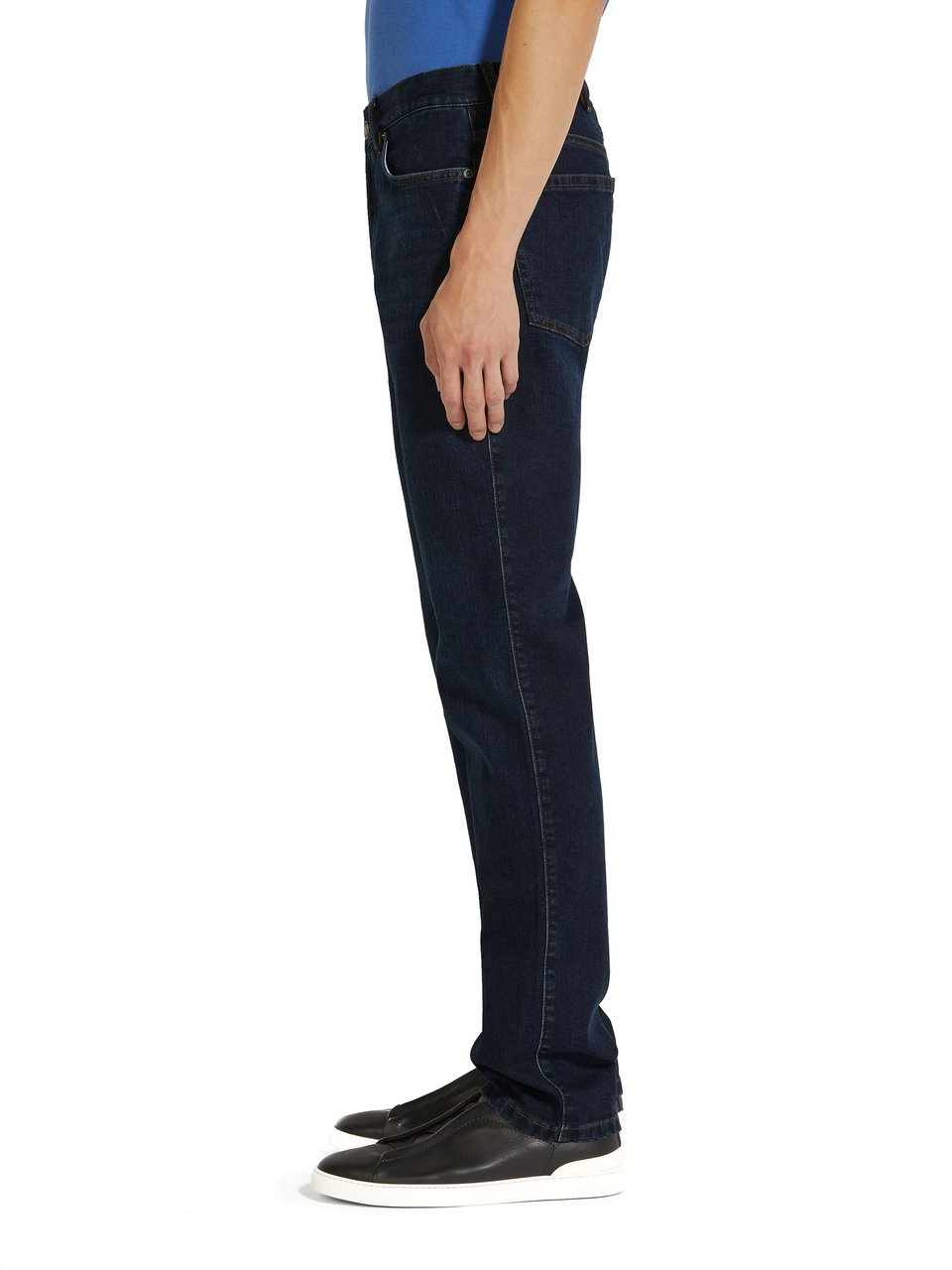 Zegna Roccia Dark Wash Comfort Jeans Zwart
