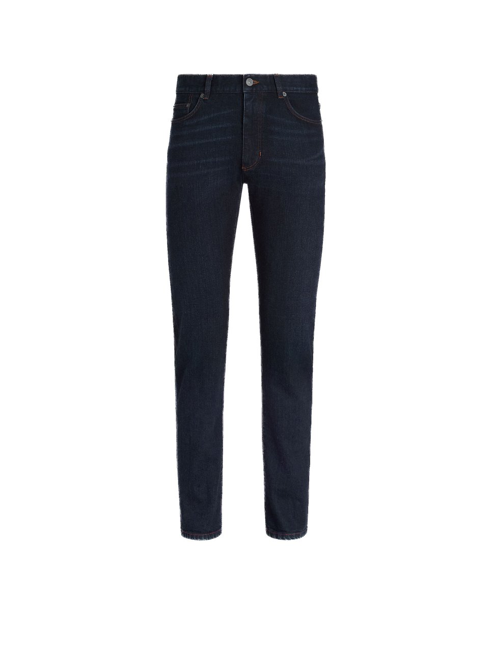 Zegna Roccia Dark Wash Comfort Jeans Zwart