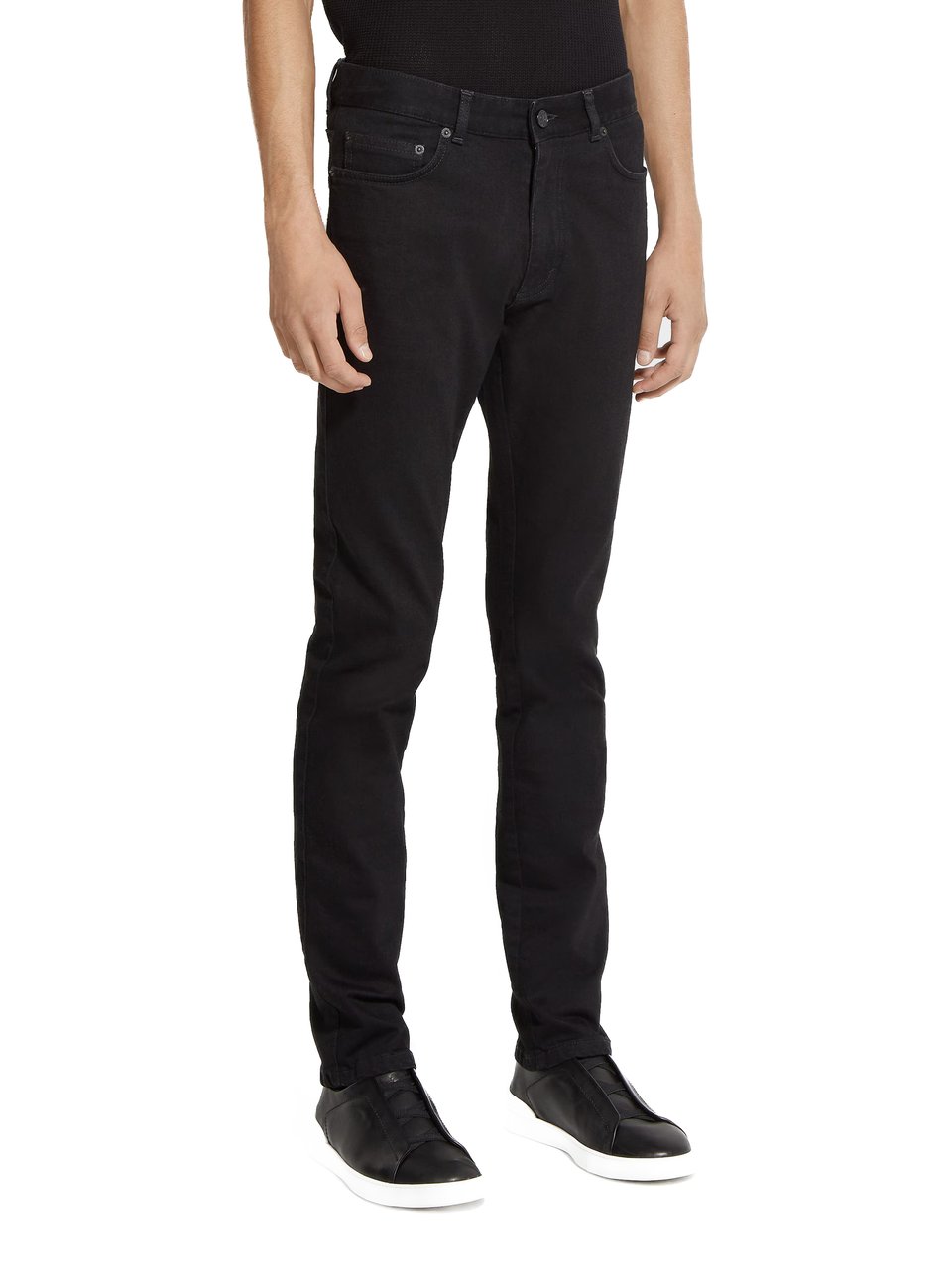 Zegna Roccia Black Comfort Jeans Zwart