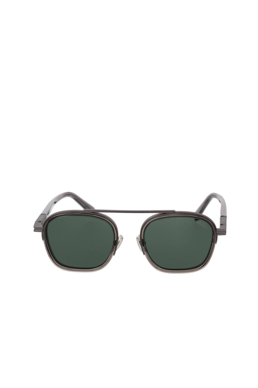 Zegna Acetate Metal Sunglasses Grijs