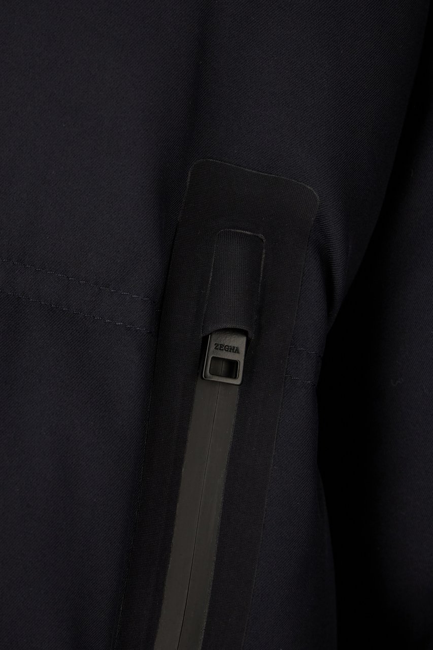 Zegna Zegna Black polyester down jacket Zwart