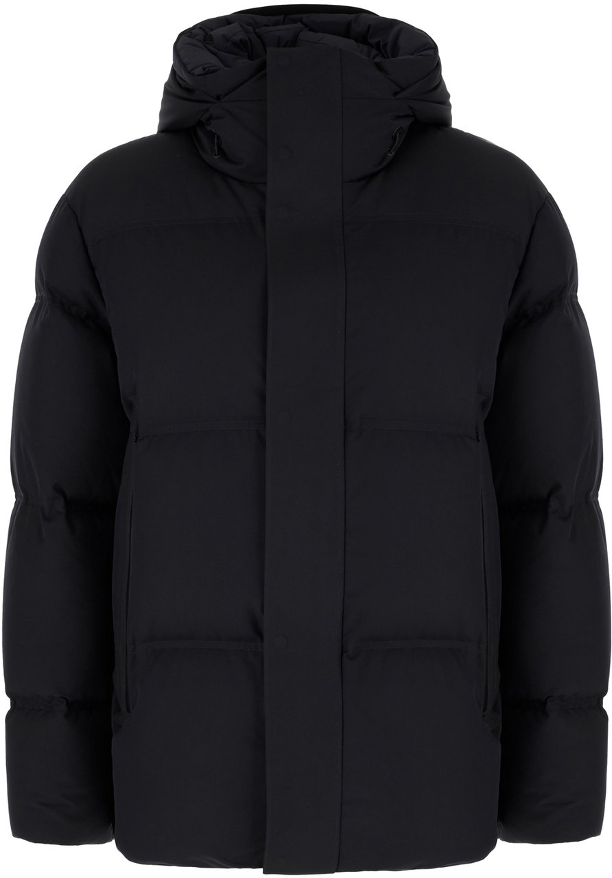 Zegna Zegna Black polyester down jacket Zwart