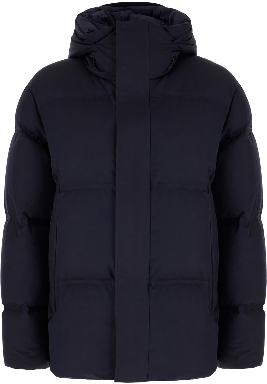 Zegna Zegna Midnight blue polyester down jacket Blauw