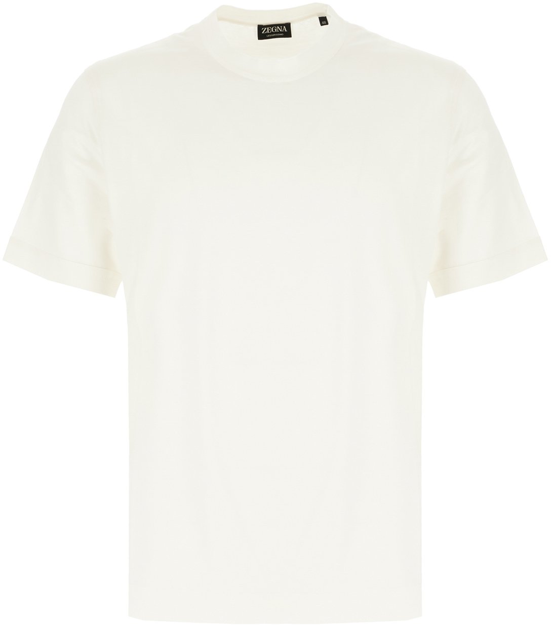 Zegna Zegna White silk and cotton t-shirt Wit