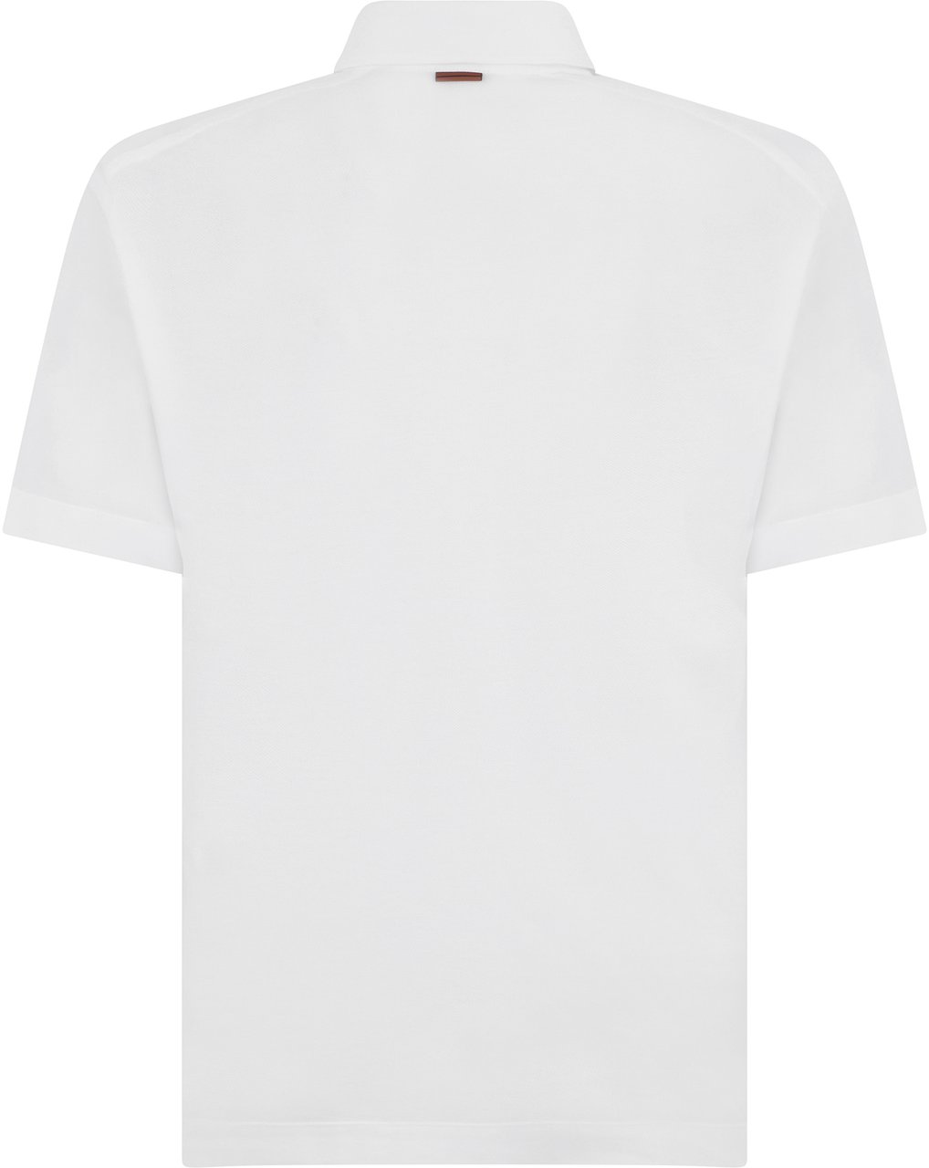 Zegna Cotton polo with short sleeves Wit