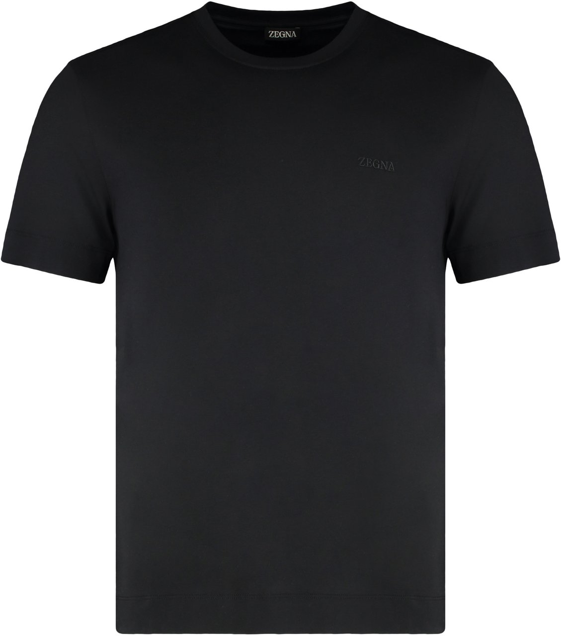 Zegna Round neck T-shirt in cotton Zwart