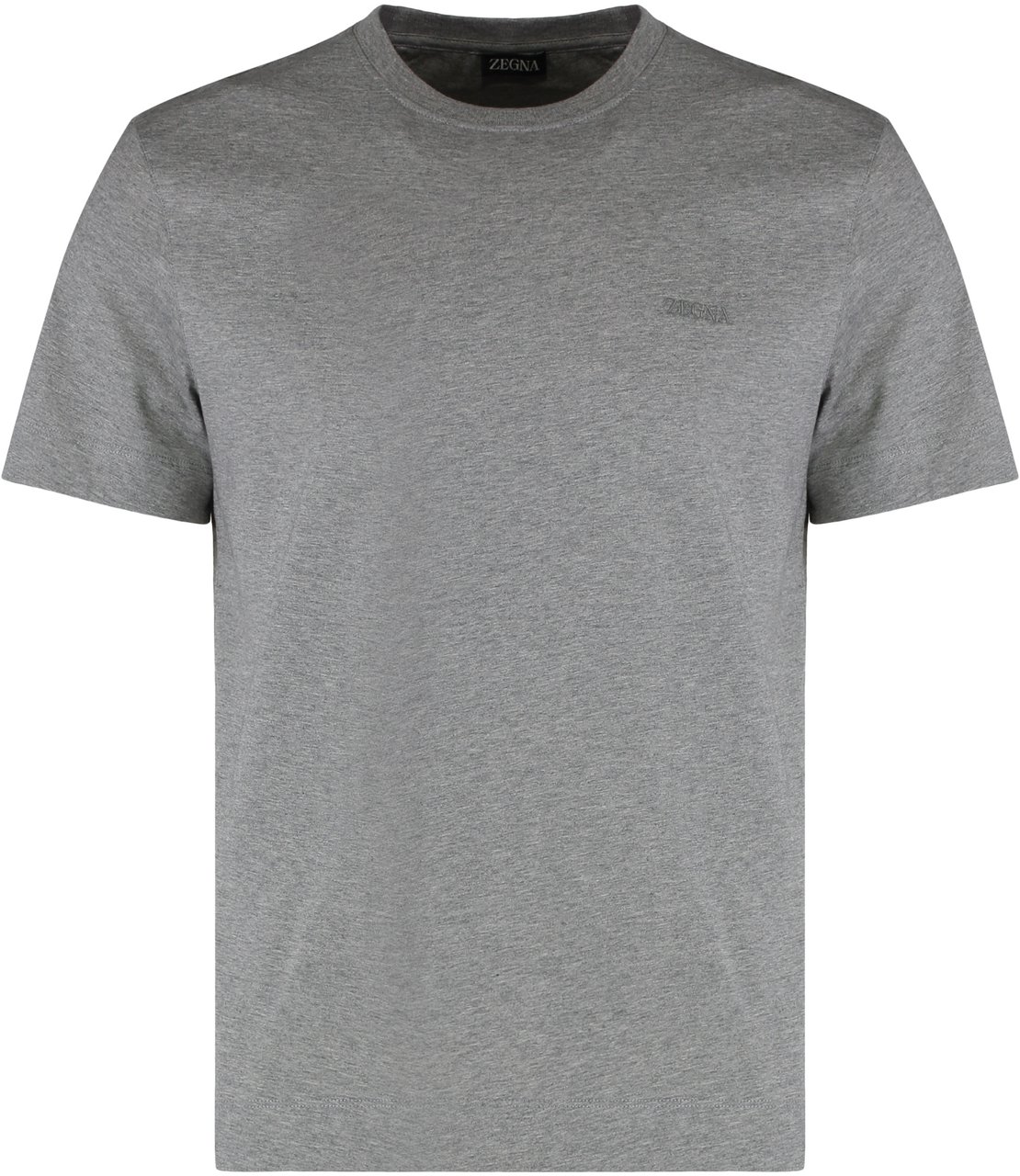 Zegna Round neck T-shirt in cotton Grijs