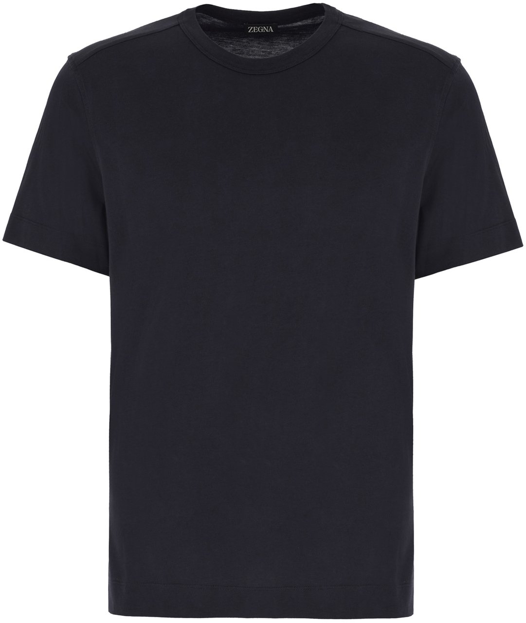 Zegna Zegna Midnight blue cotton t-shirt Blauw