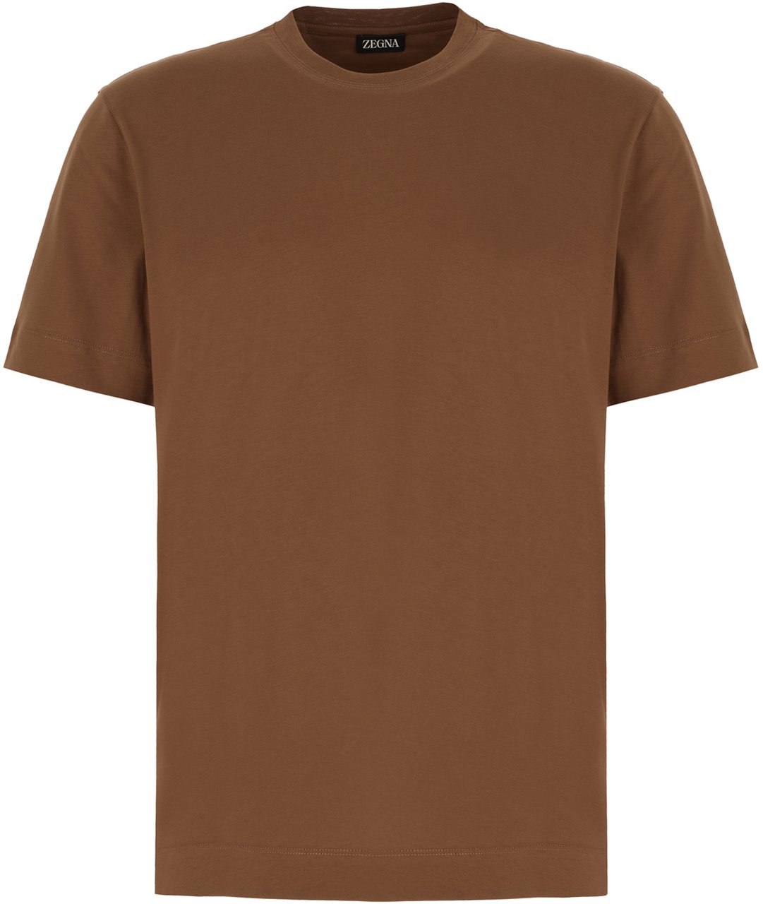 Zegna Zegna Brown cotton t-shirt Bruin