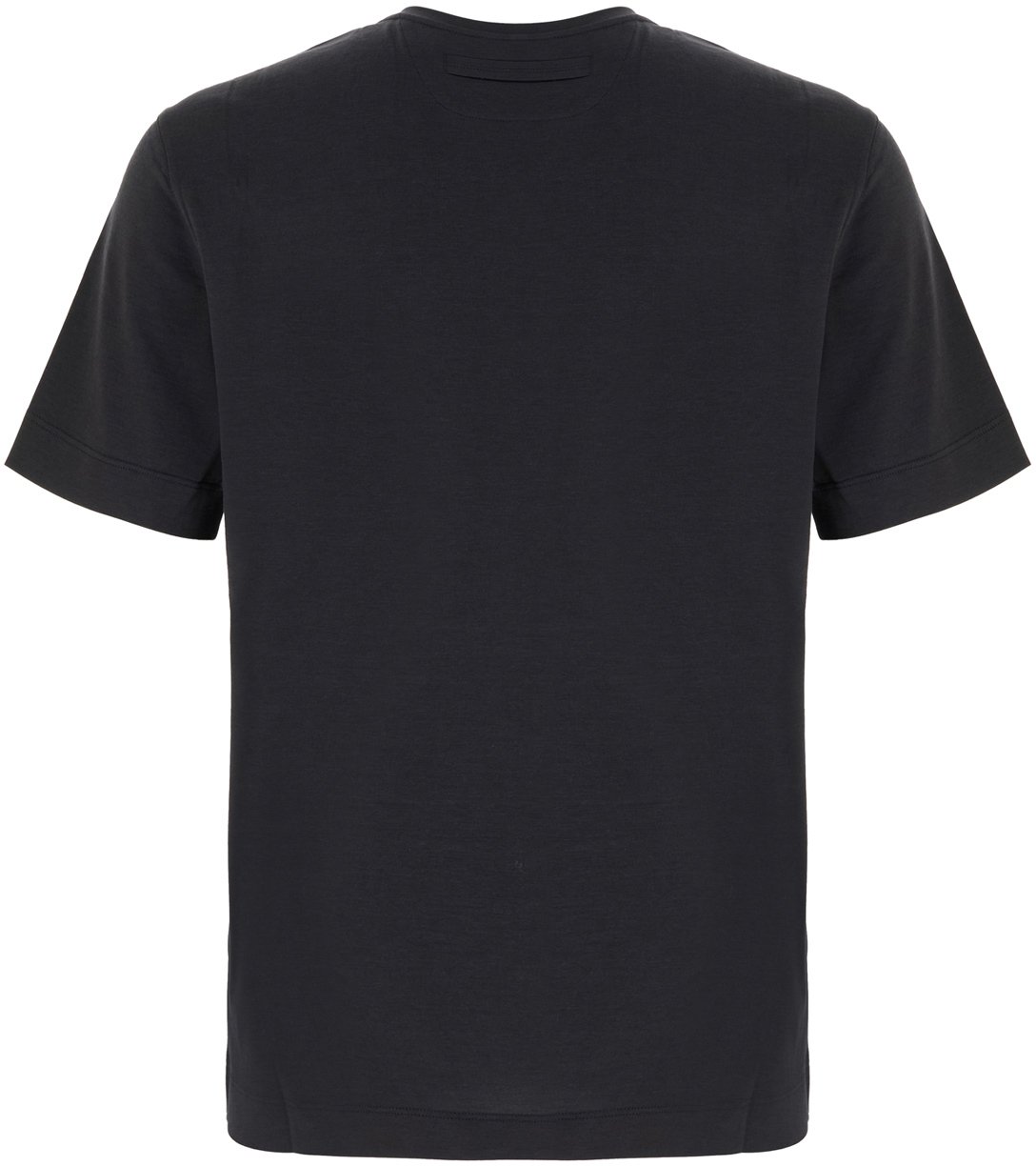 Zegna Zegna Midnight blue cotton t-shirt Blauw