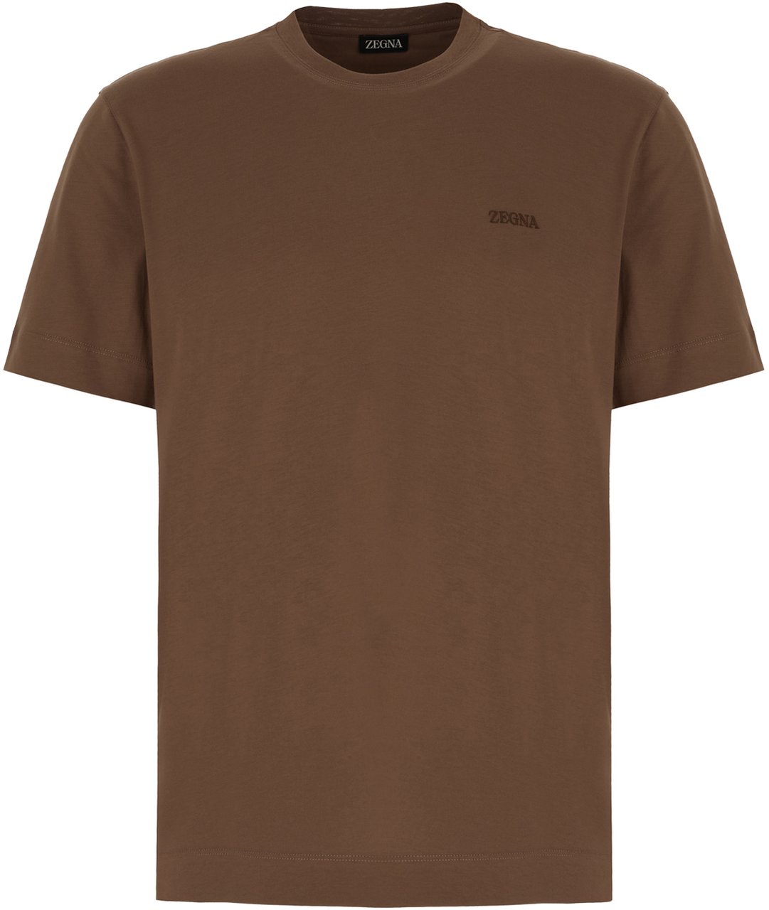 Zegna Zegna Brown cotton t-shirt Bruin