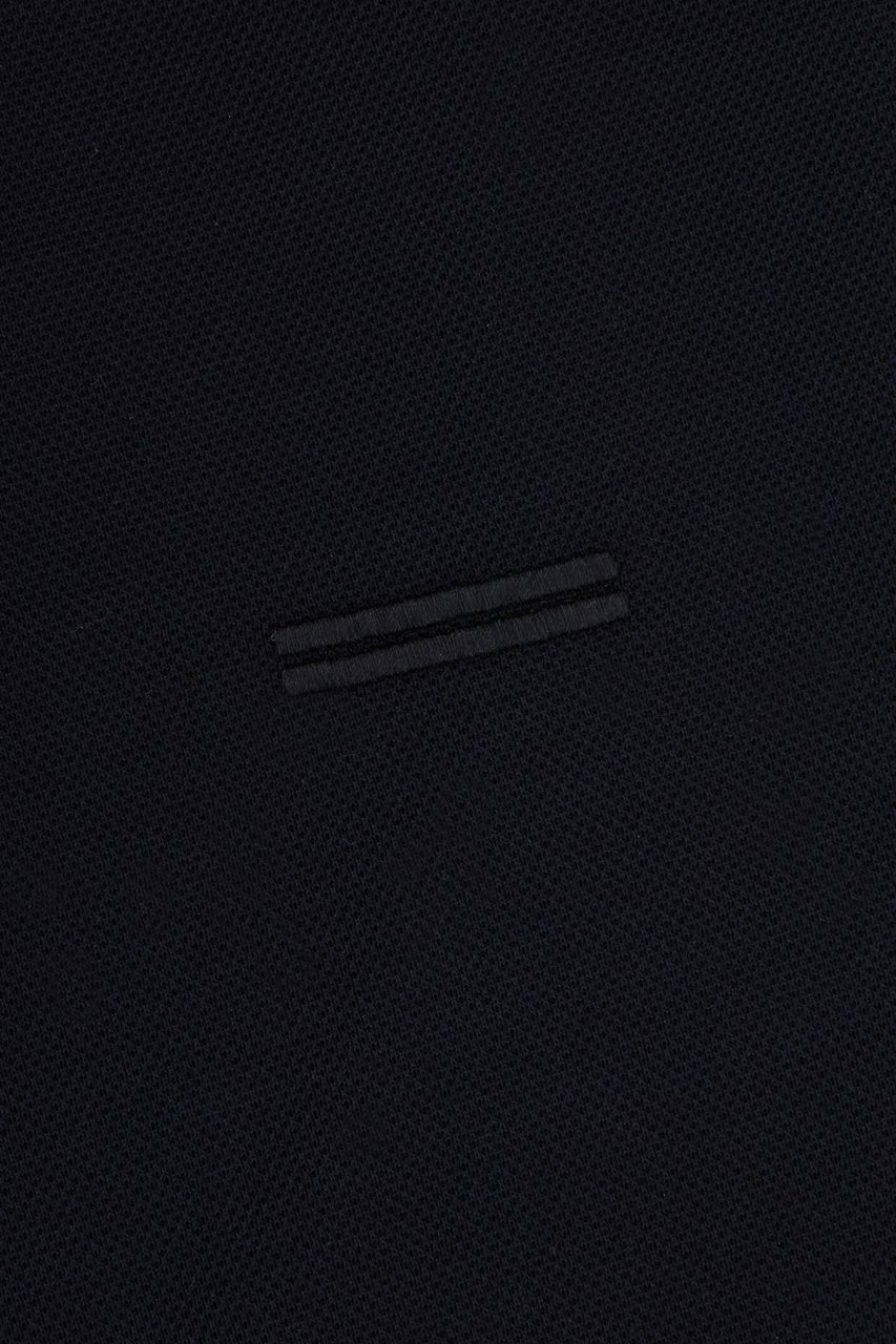 Zegna Zegna Midnight blue piquet polo shirt Blauw