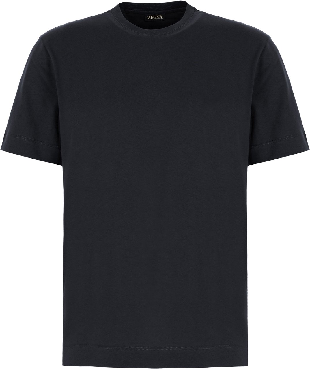 Zegna Midnight blue cotton t-shirt Blauw