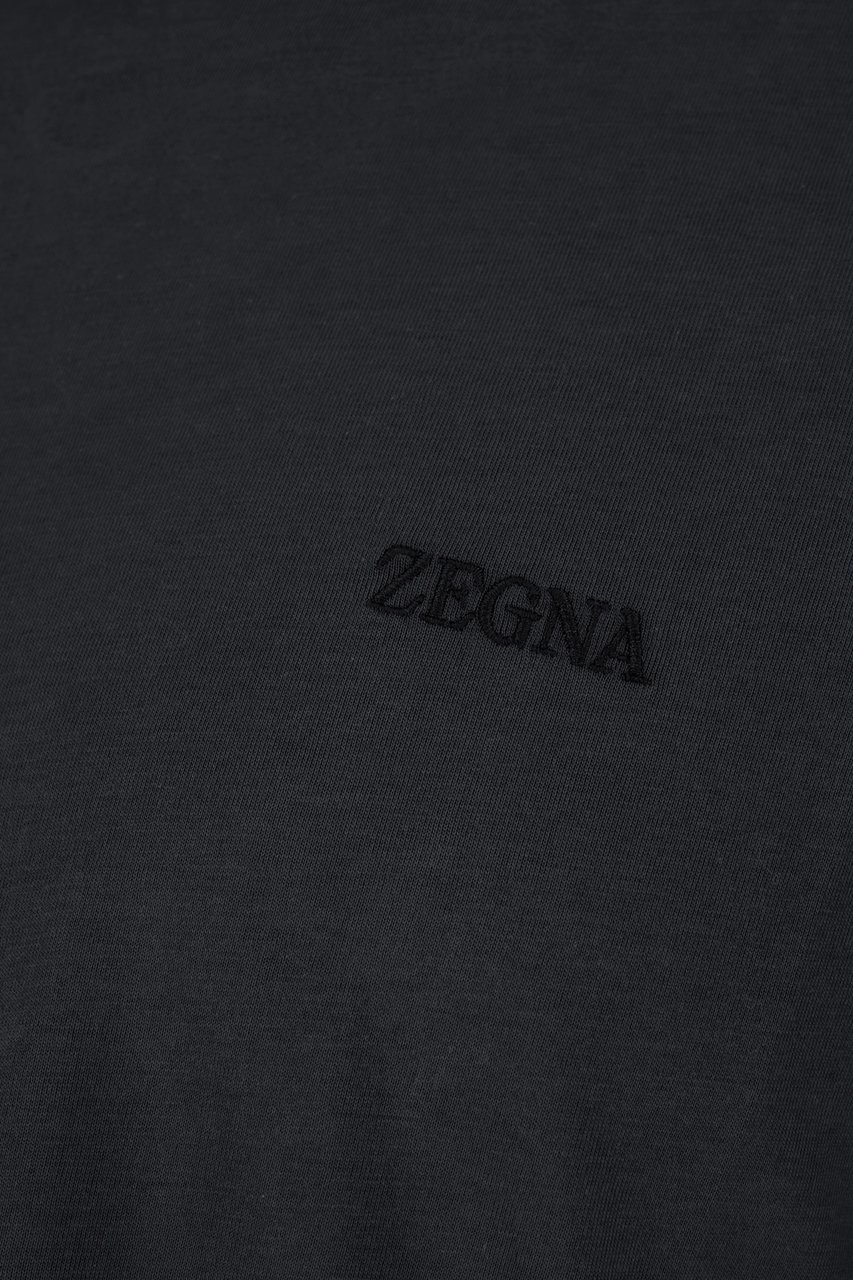 Zegna Black cotton t-shirt Zwart