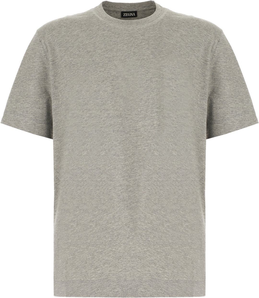 Zegna Melange grey cotton t-shirt Grijs