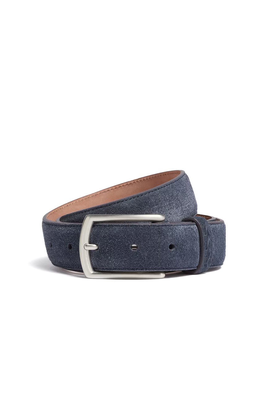 Zegna Supersoft Suede Belt Grijs