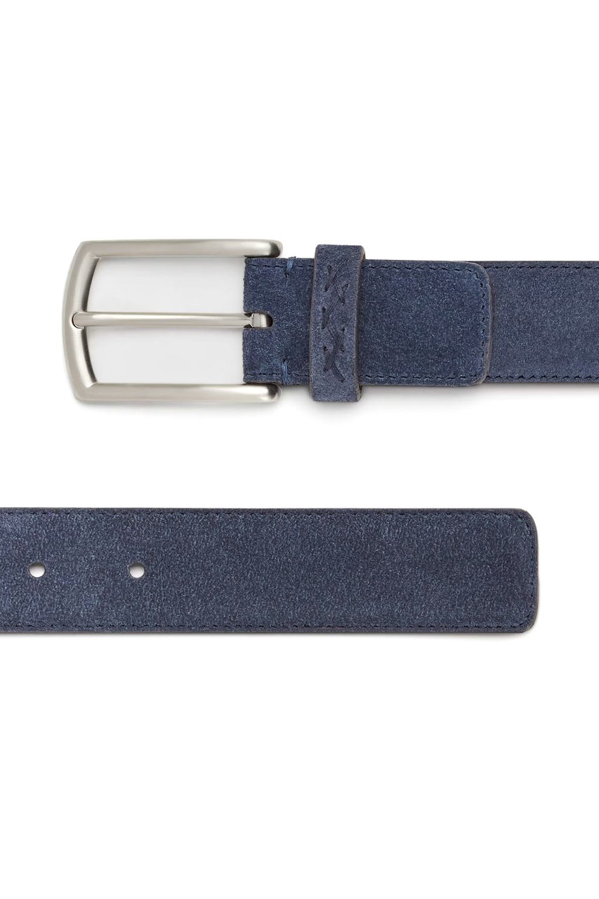 Zegna Supersoft Suede Belt Grijs