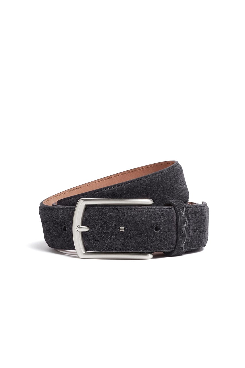 Zegna Supersoft Suede Belt Zwart