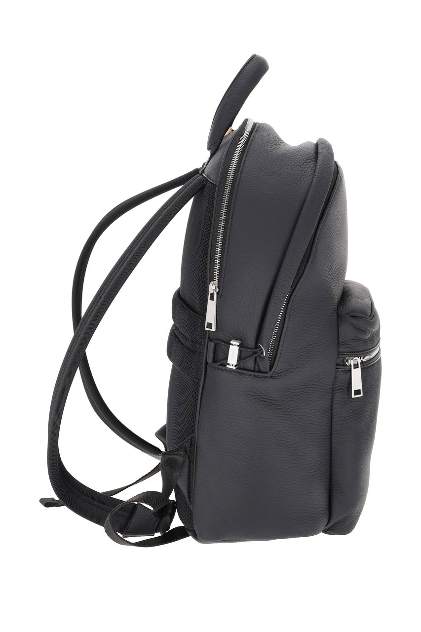 Zegna Deer Leather Backpack Grijs