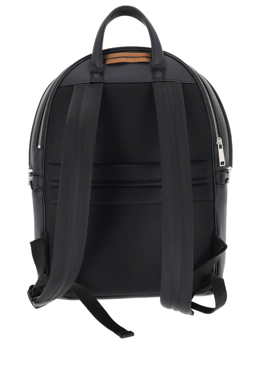 Zegna Deer Leather Backpack Grijs