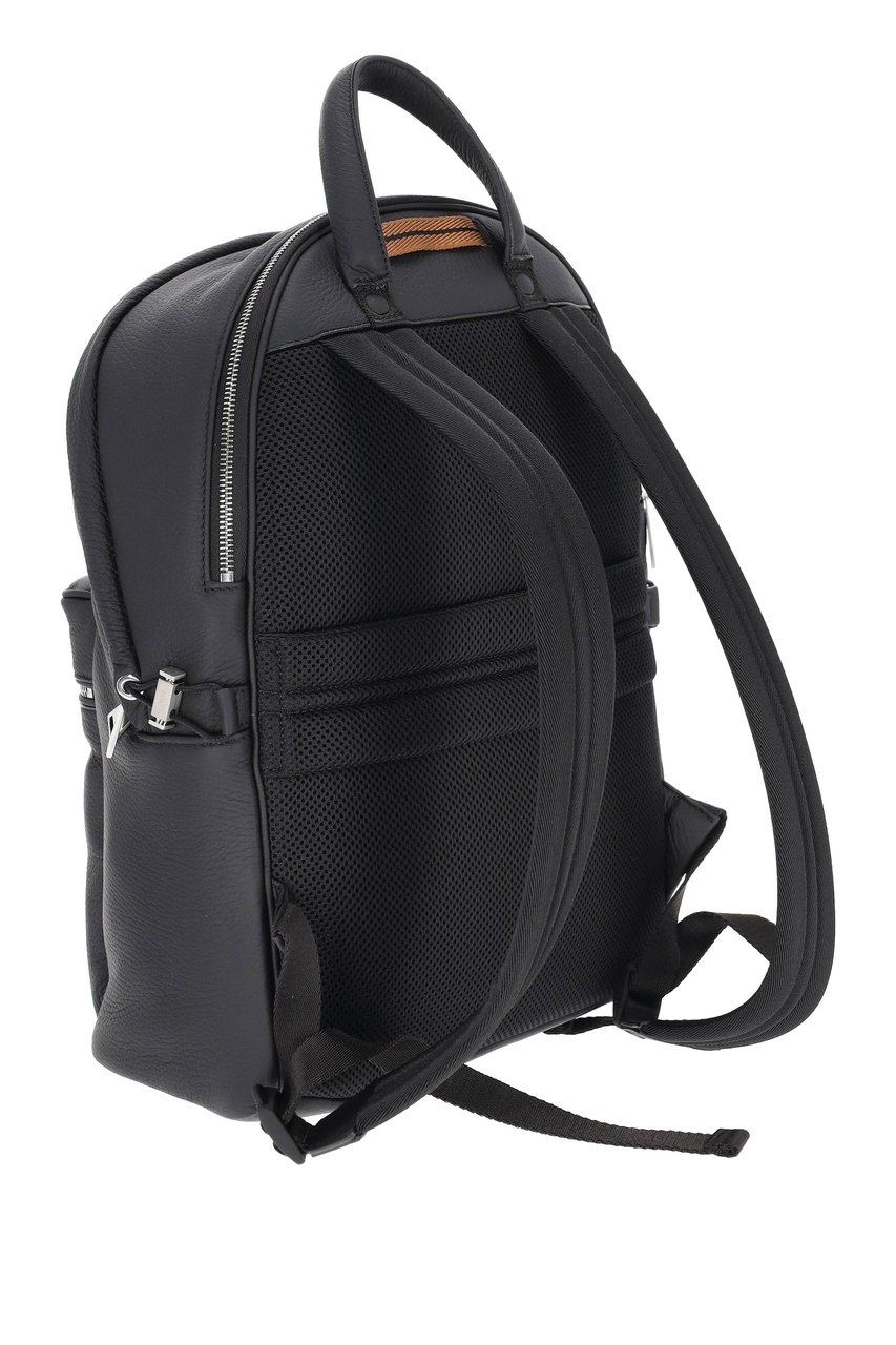 Zegna Deer Leather Backpack Grijs