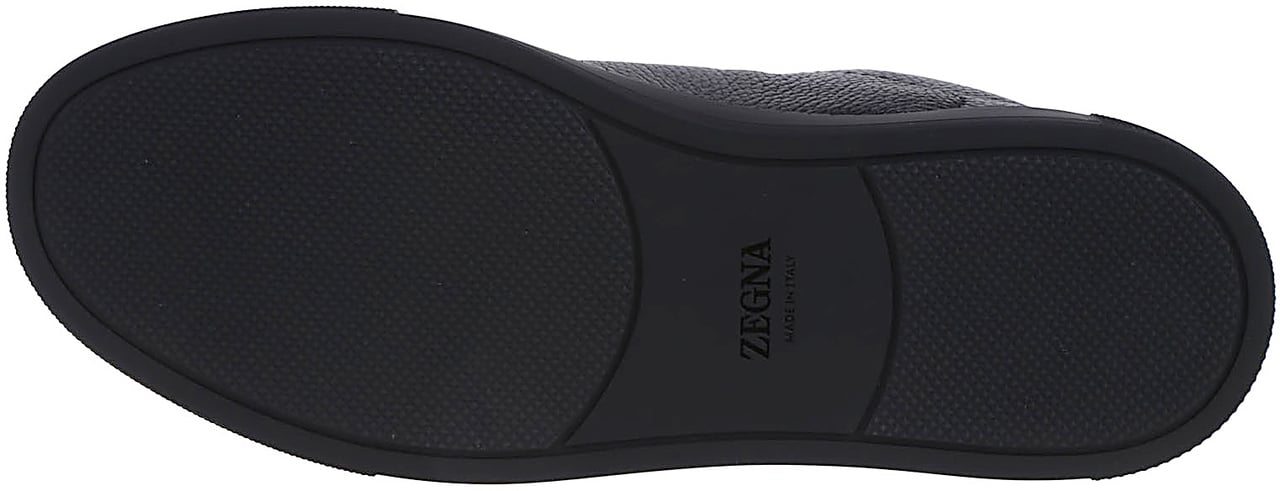 Zegna Triple Stitch Low Top Sneakers Black Zwart