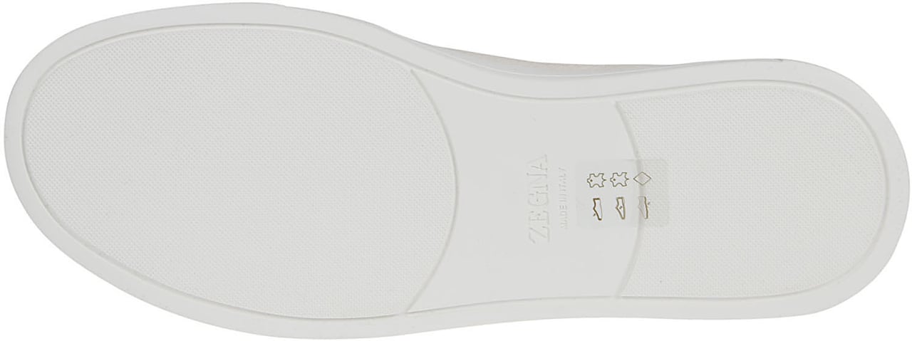 Zegna Triple Stitch Low Top Sneakers White Wit