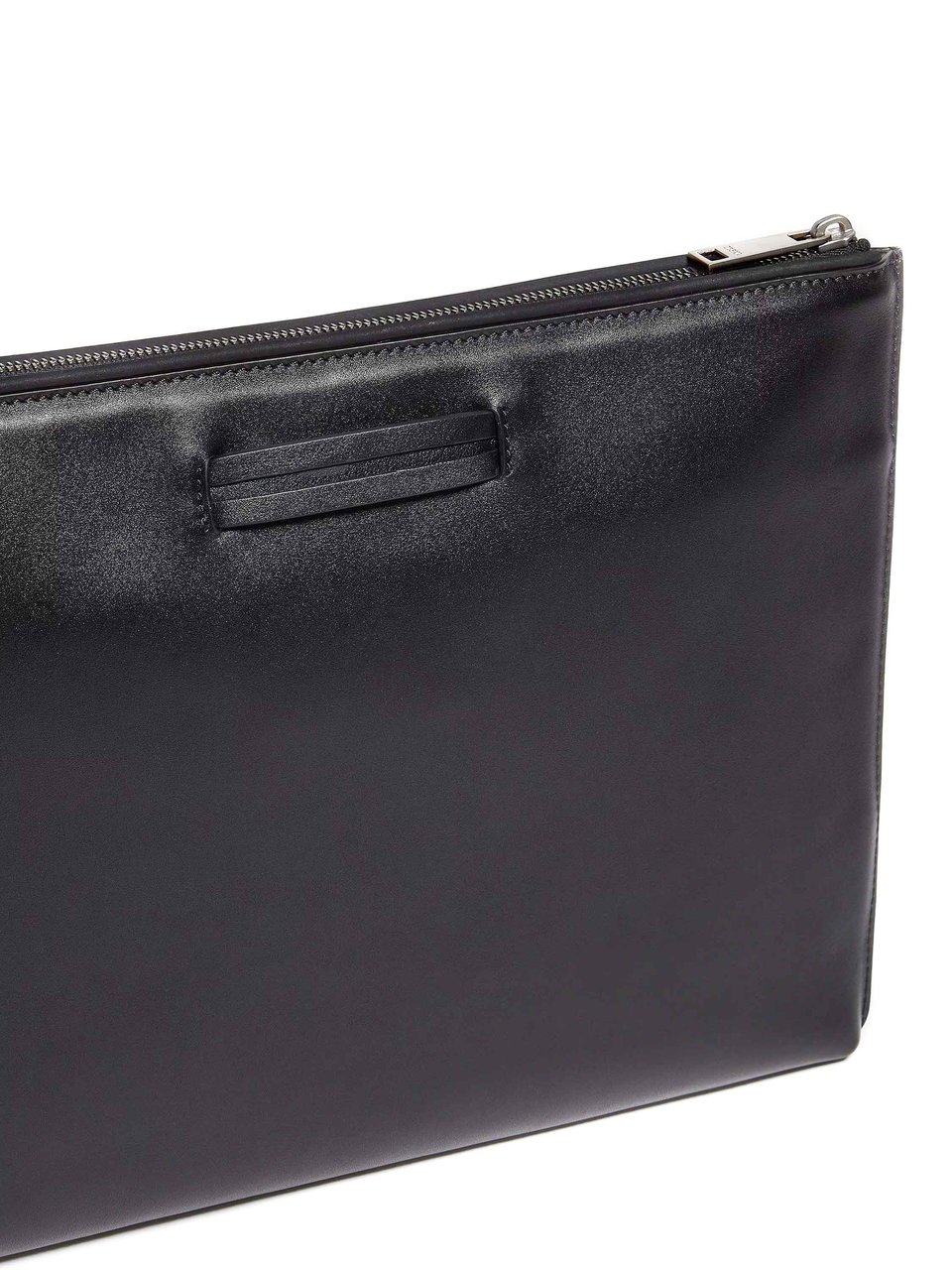 Zegna Leather Document Holder Zwart