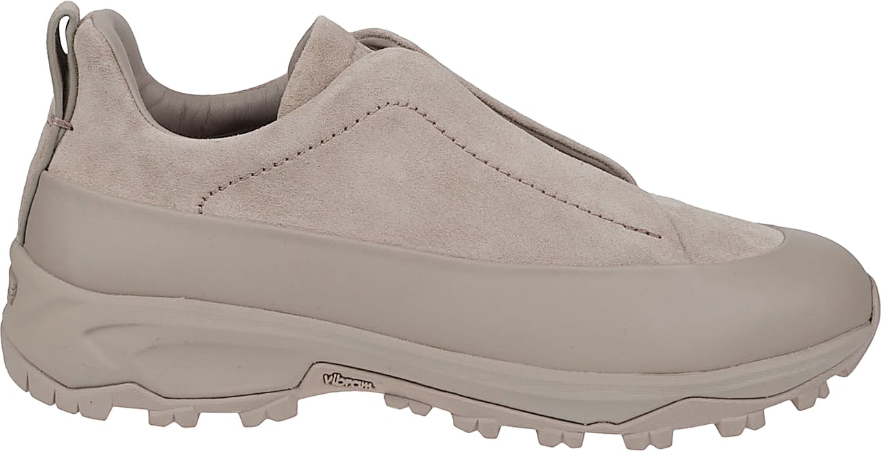 Zegna Triple Stitch Monte Low Top Sneakers Brown Bruin