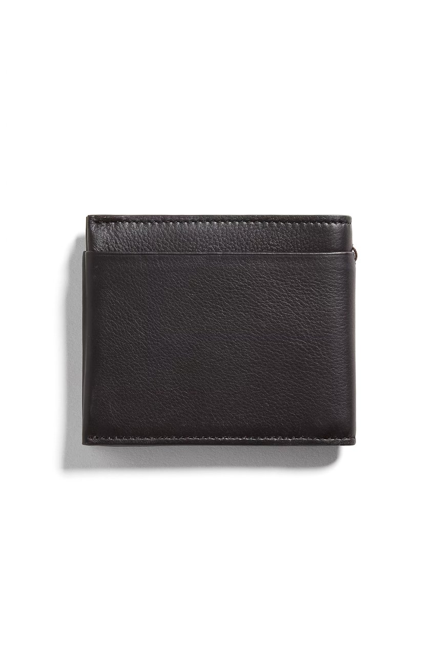 Zegna Second Skin Leather Billfold Wallet Zwart
