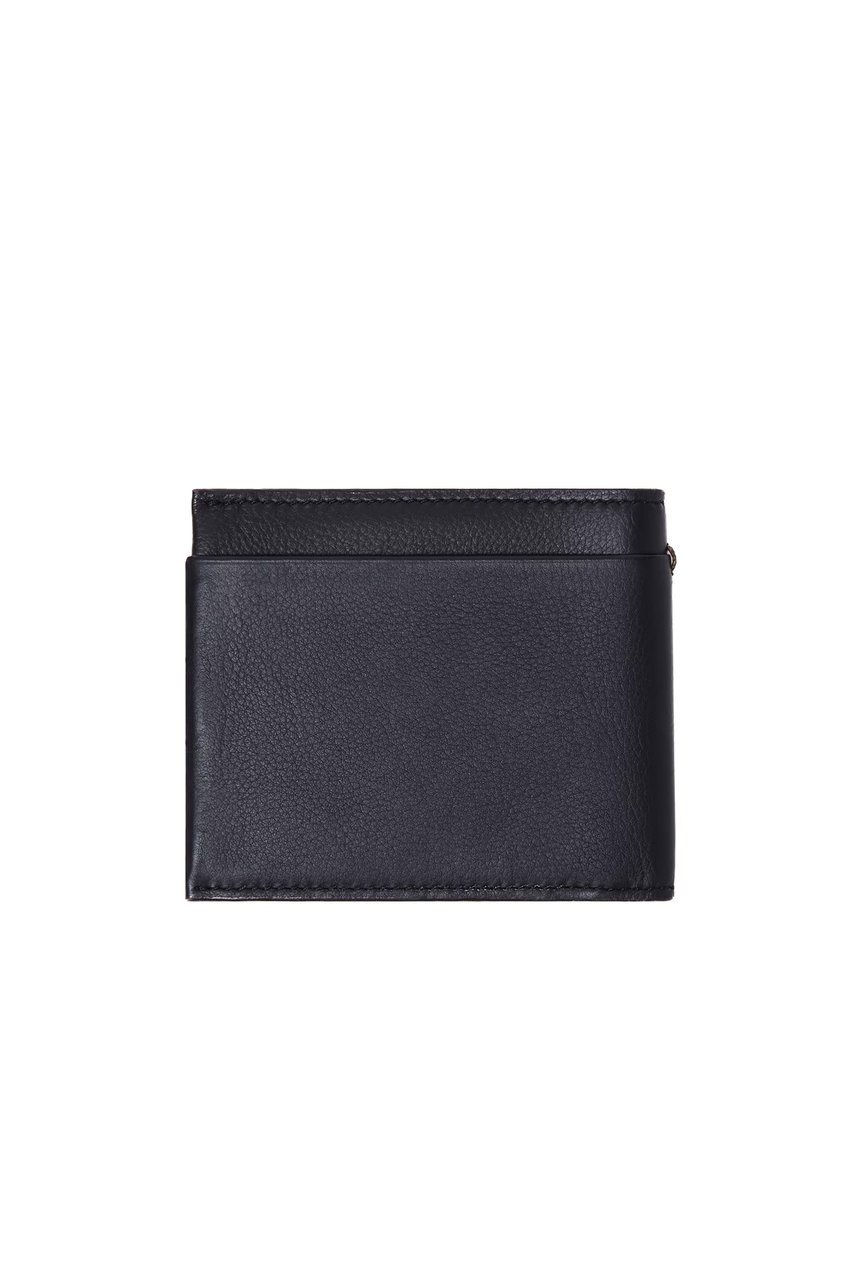 Zegna Second Skin Dark Brown Leather Wallet Grijs