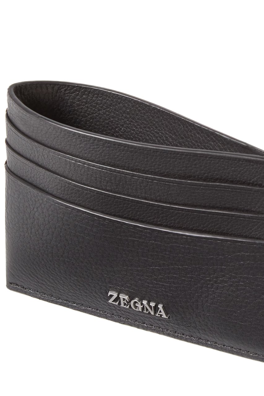 Zegna Second Skin Leather Wallet Grijs