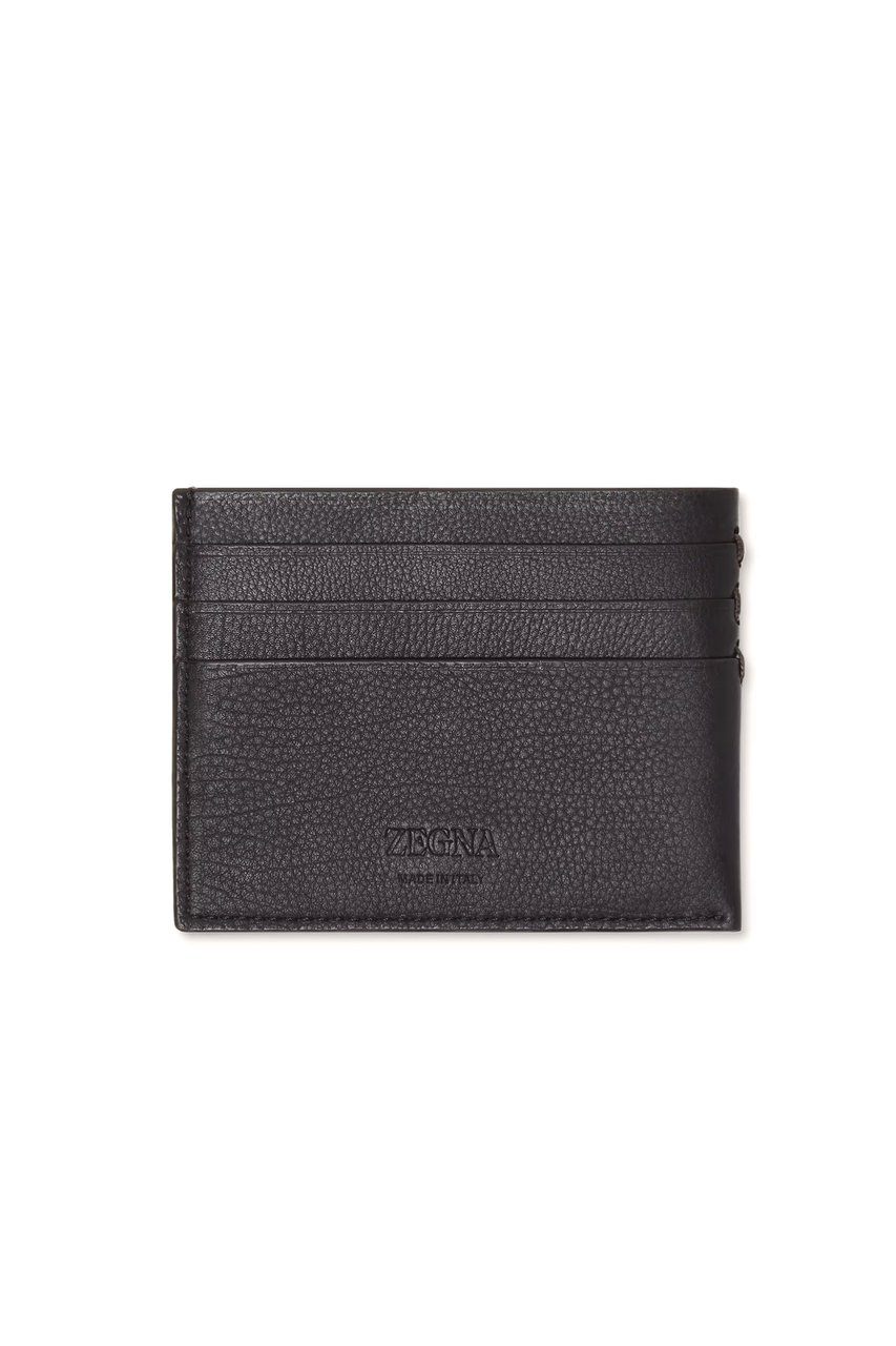 Zegna Second Skin Leather Wallet Grijs