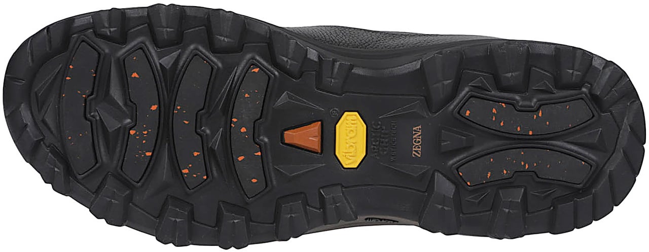 Zegna Triple Stitch Monte Low Top Sneakers Black Zwart