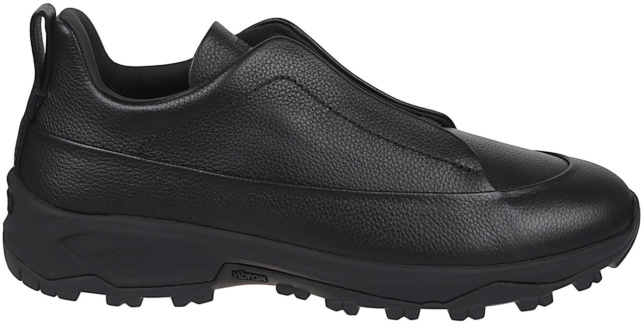 Zegna Triple Stitch Monte Low Top Sneakers Black Zwart