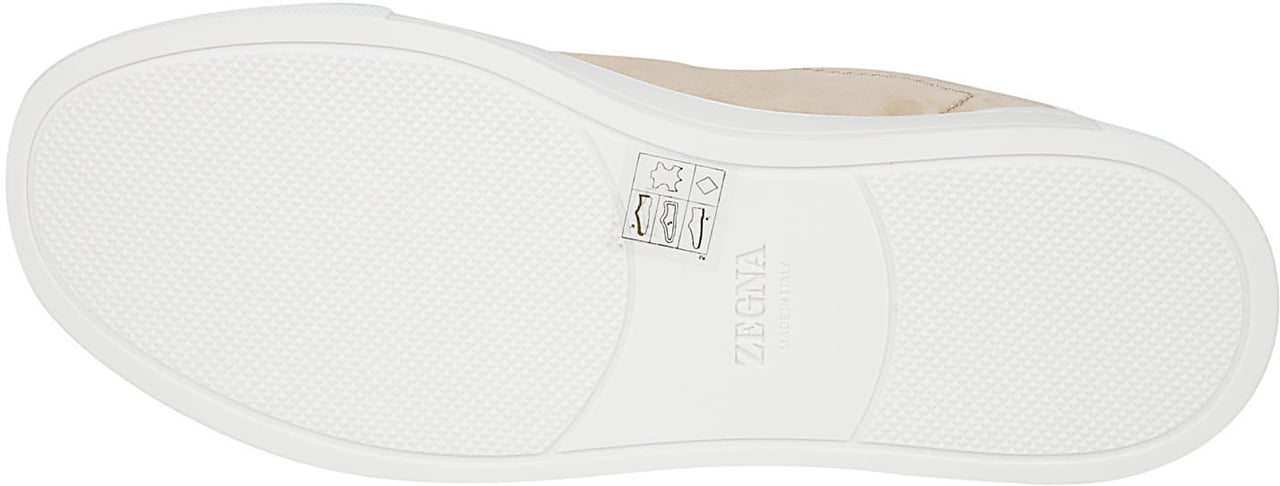 Zegna Triple Stitch Low Top Sneakers White Wit