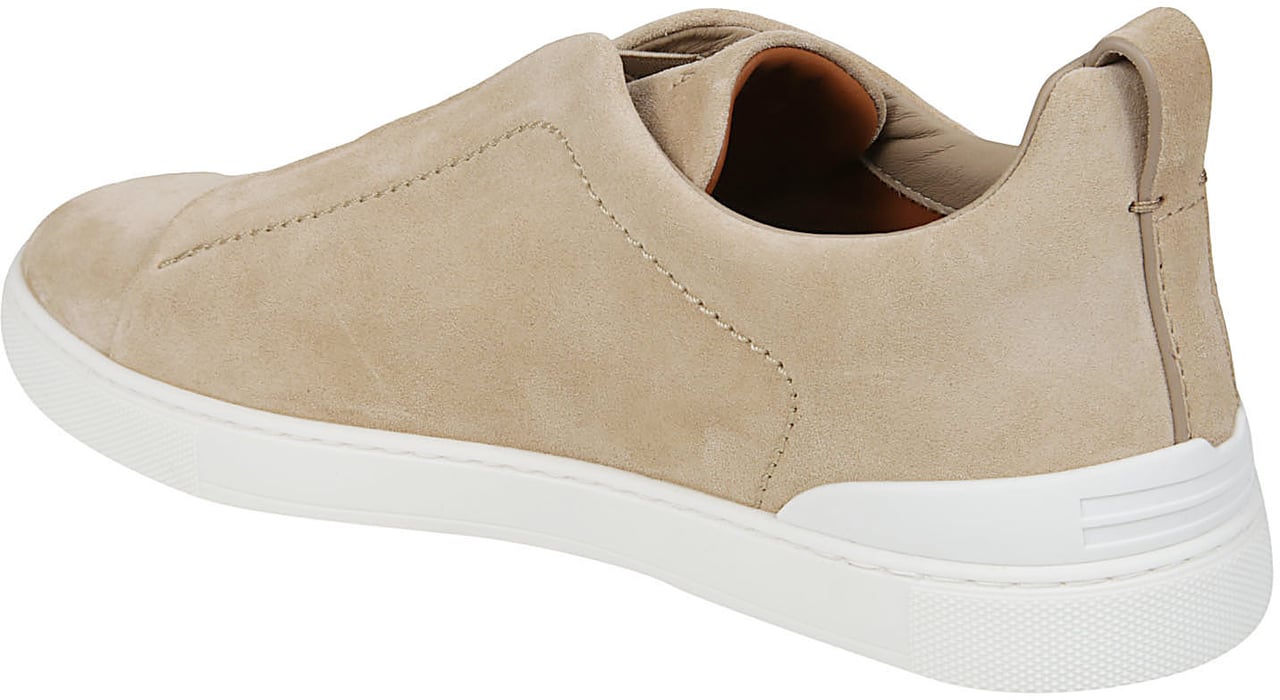 Zegna Triple Stitch Low Top Sneakers White Wit