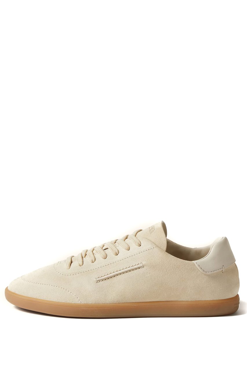 Zegna 232 Deconstructed Premium Suede Sneakers Neutraal