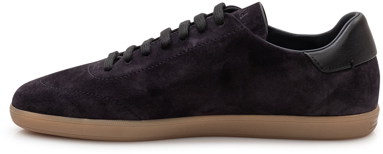 Zegna Sneakers Low Top con Lacci Donkergrijs