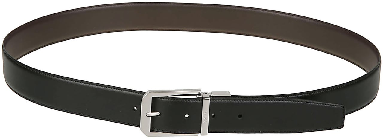 Zegna Lux Tailoring Reversible And Adjustable Belt Black Zwart