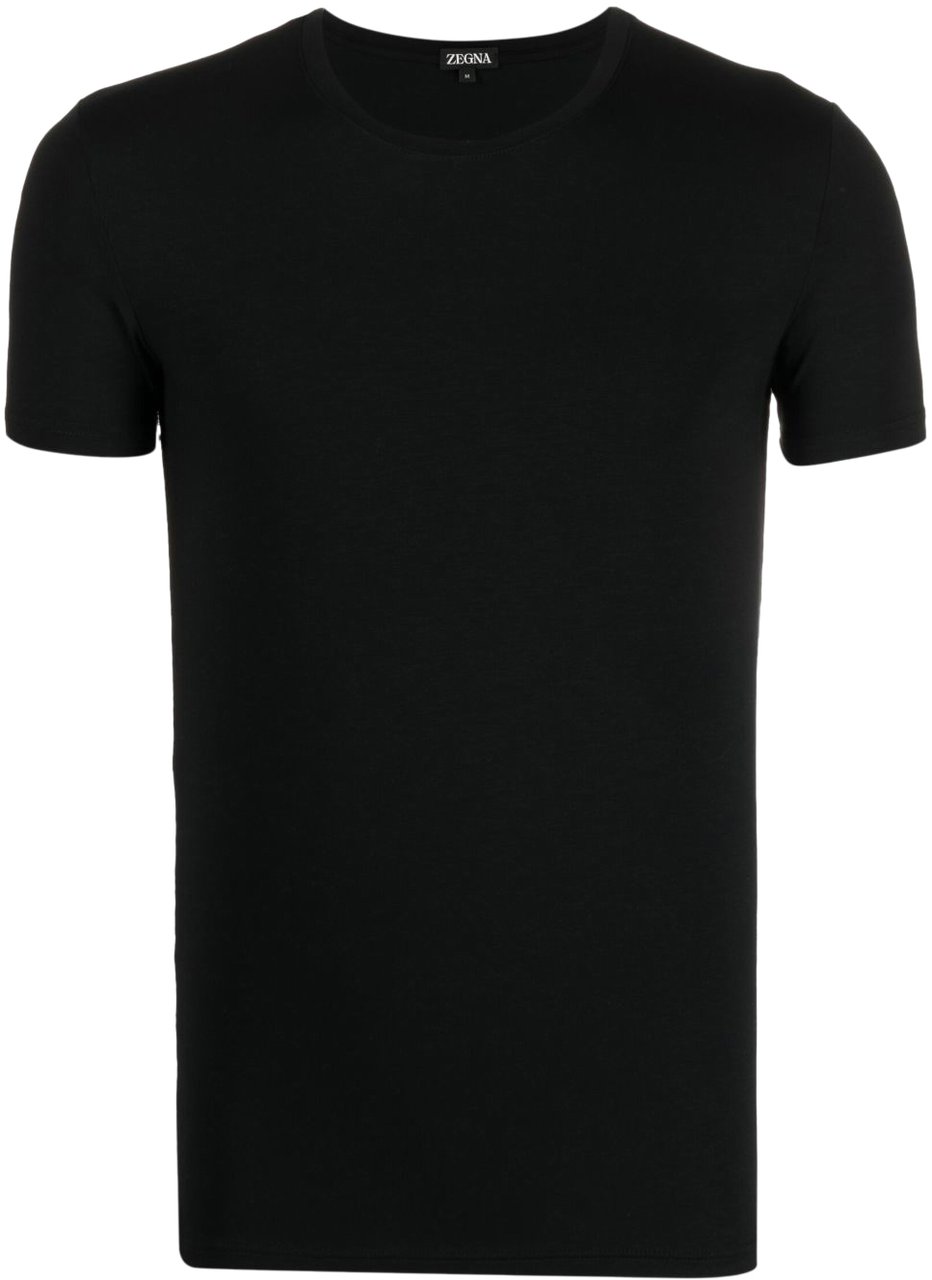 Zegna T-Shirts And Polos Black Zwart