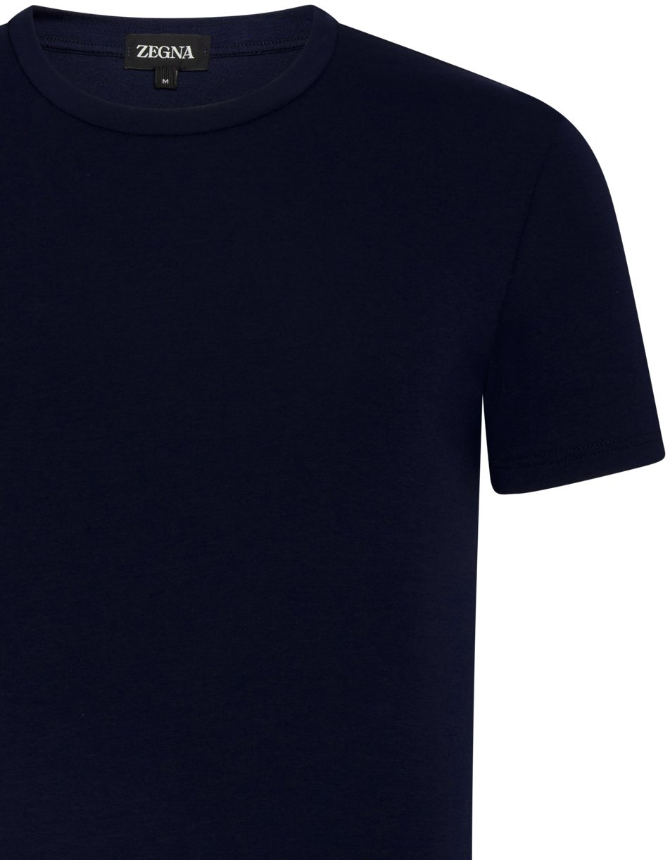 Zegna T-Shirts And Polos Blue Blauw