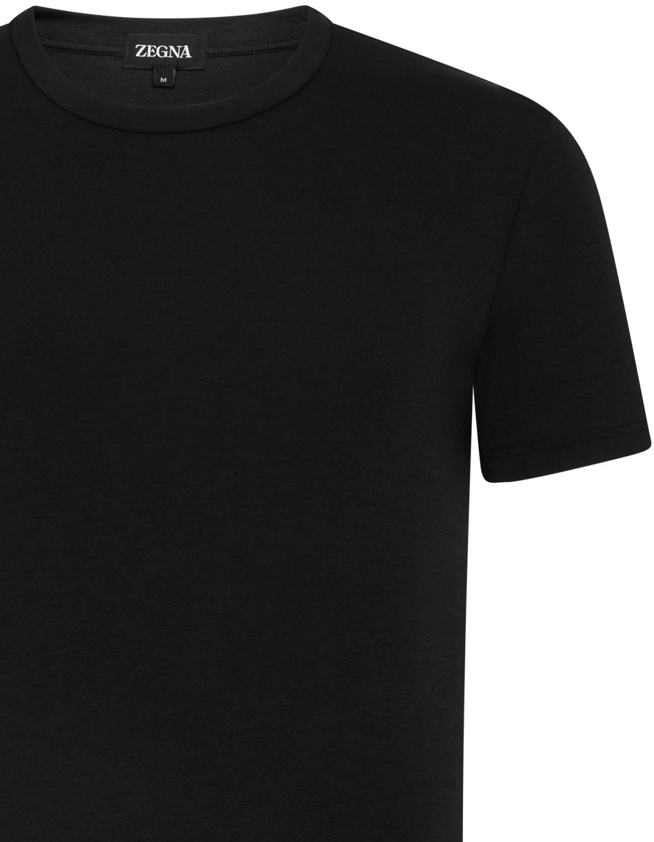 Zegna Zegna T-shirts And Polos Black Zwart
