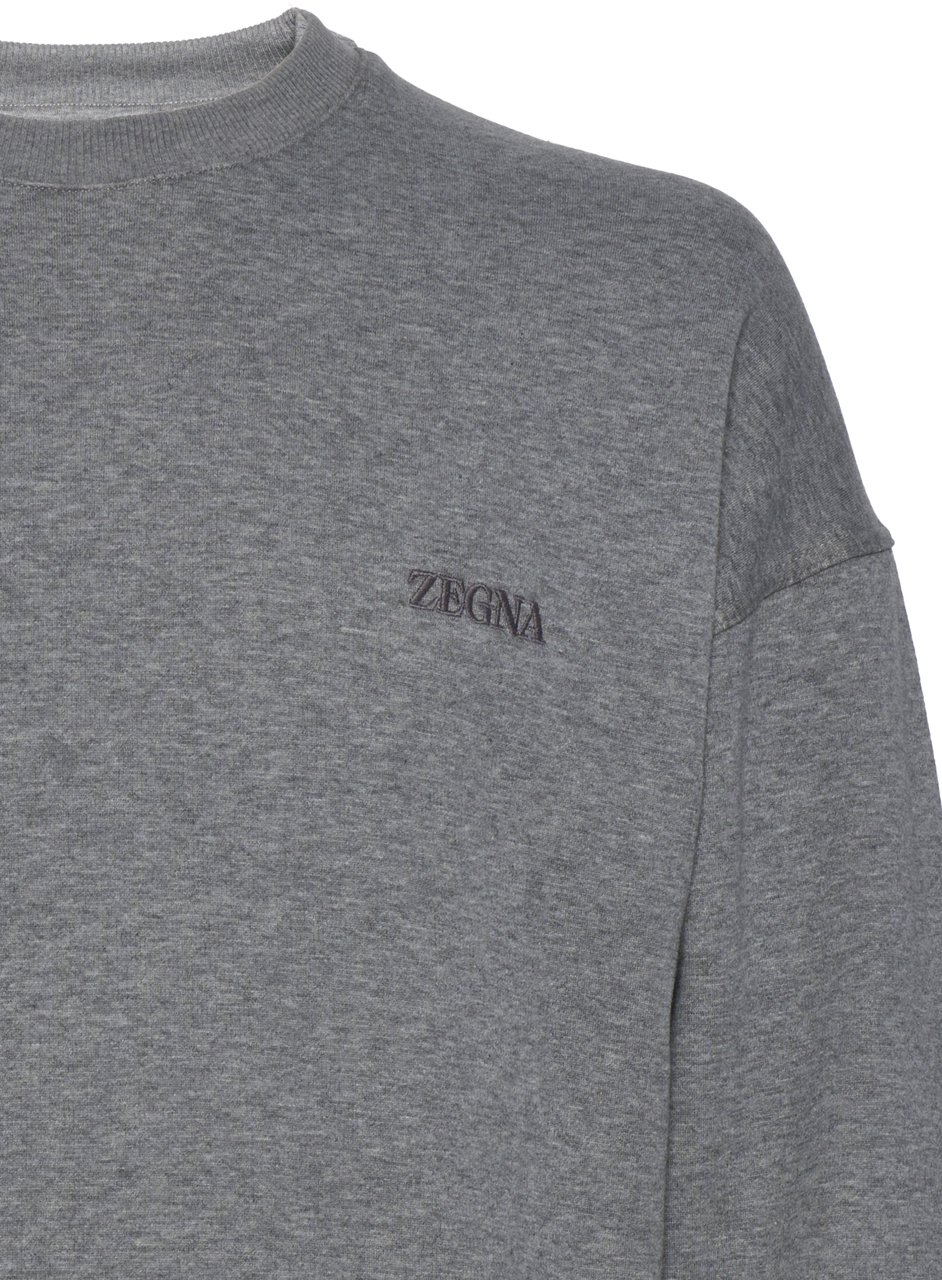 Zegna Sweaters Grey Grijs