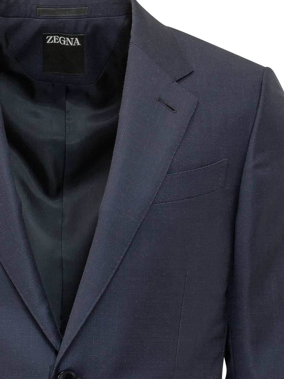 Zegna Giacca Uomo in Lana Navy