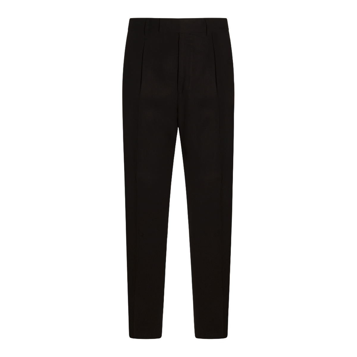 Zegna Tailored Slim Fit Trousers With Classic Waistband Zwart