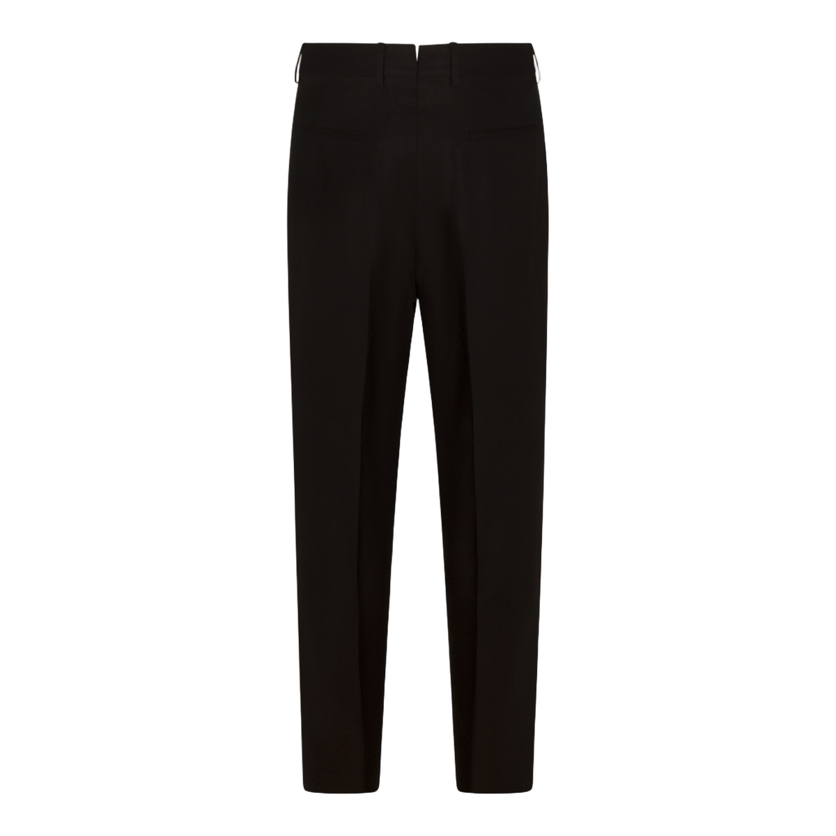 Zegna Tailored Slim Fit Trousers With Classic Waistband Zwart