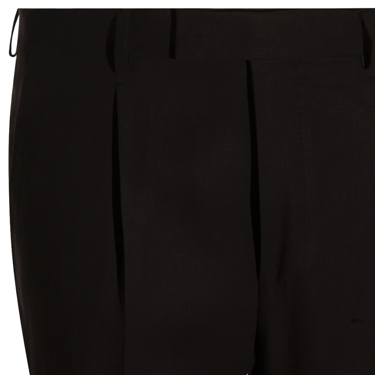 Zegna Tailored Slim Fit Trousers With Classic Waistband Zwart