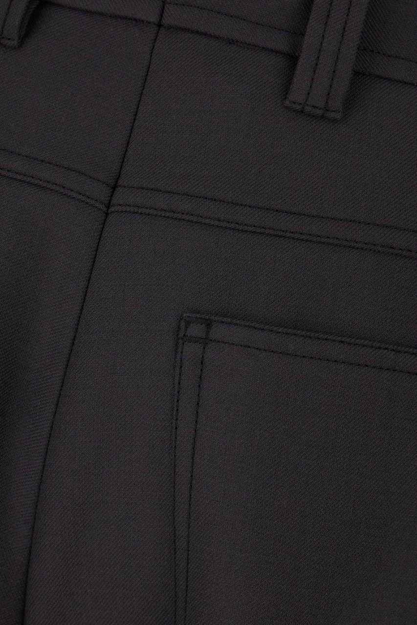 Zegna Zegna Charcoal wool pants Zwart